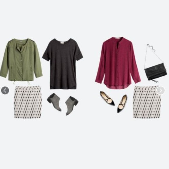 Renee C - Leen Printed Pencil Skirt - Picture 2 of 4